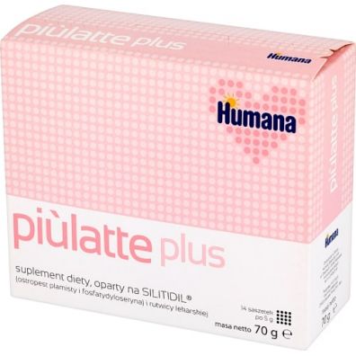 Humana Suplement diety o dziaaniu prolaktacyjnym Piulatte Plus 14 x 5 g