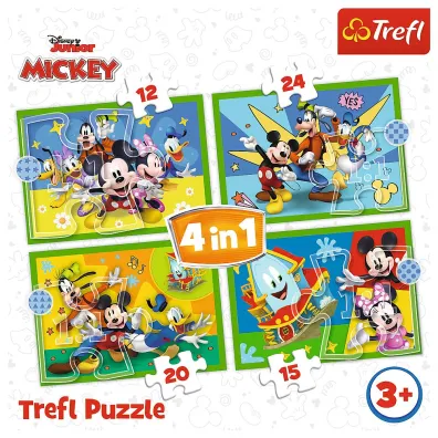 Puzzle 4w1 - W�r�d przyjaci� (12+15+20+24 el.) Trefl