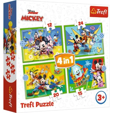 Puzzle 4w1 - W�r�d przyjaci� (12+15+20+24 el.) Trefl