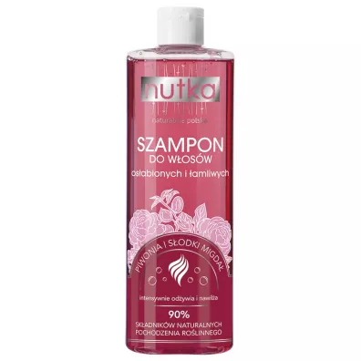 Nutka Szampon do w�os�w os�abionych i �amliwych Piwonia i S�odki Migda� 400 ml