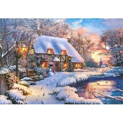 Puzzle 500 el. Domek zimowy Castorland