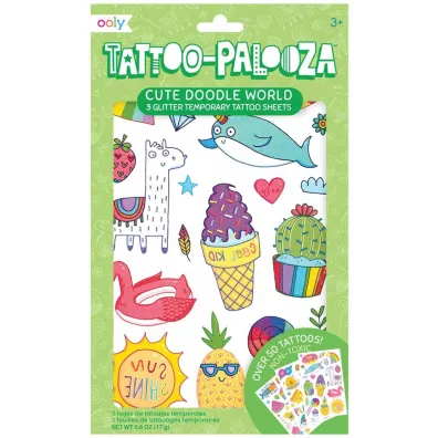 Kolorowe Baloniki Tatua�e zmywalne Tattoo Palooza. S�odkie bazgro�y