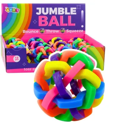Pi�eczka pleciona gumowa 7,5cm LeanToys