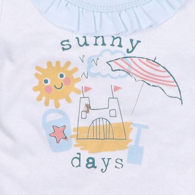 Nini T-shirt niemowlęcy z bawełny organicznej dla dziewczynki 9 miesięcy, rozmiar 74