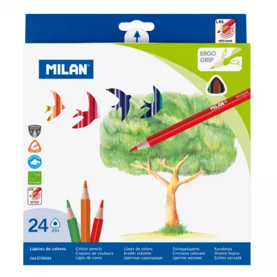 Milan Kredki o��wkowe tr�jk�tne 24 szt.