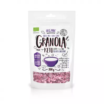 Diet-Food Keto granola - czarna porzeczka 200 g Bio