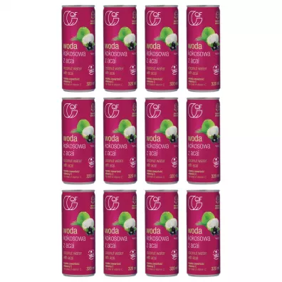 Quality Food Woda kokosowa z kolagenem i acai zgrzewka 12 x 320 ml