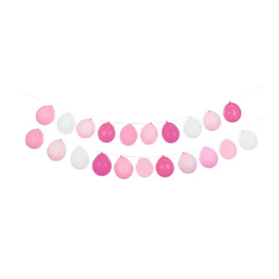 PartyDeco Girlanda balonowa 3w1 r�owy 20 szt.
