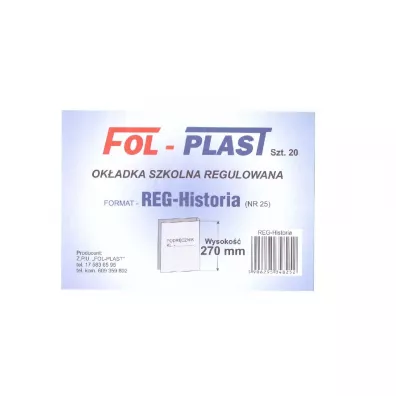 Fol-Plast Okadka na podrcznik regulowana nr 25 20 szt.