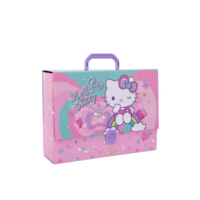 Patio Teczka przestrzenna tekturowa z gumk� A4 Hello Kitty pink wz�r 1