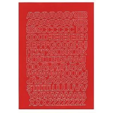Artdruk Litery samoprzylepne 1 cm 8 arkuszy czerwone