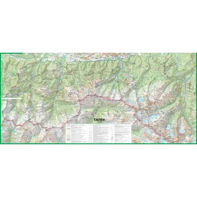 Tatry laminowana mapa turystyczna 1:27 000
