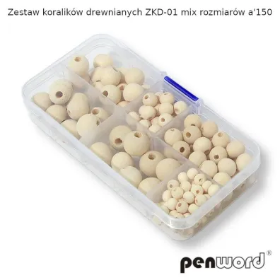 Zestaw koralik�w drewnianych 150 element�w Penword