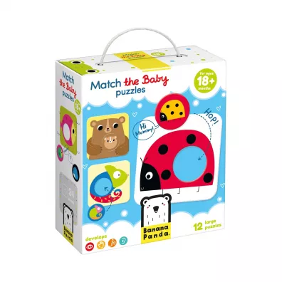 Puzzle 12 el. Match the Baby Banana Panda