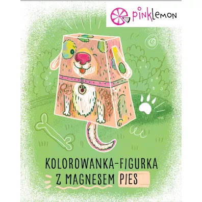 Figurka z magnesem zwierzak do kolorowania Pies
