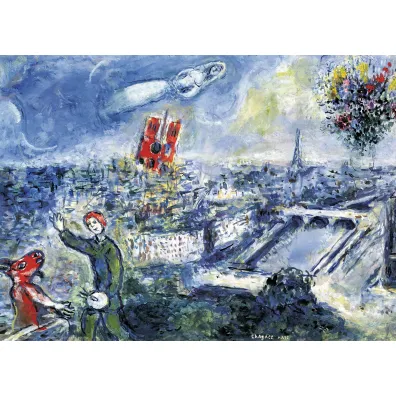 Puzzle 1000 el. Le Bouquet de Paris by Chagall Eurographics