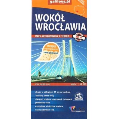 Mapa wodoodporna - Wokół Wrocławia 1:50 000