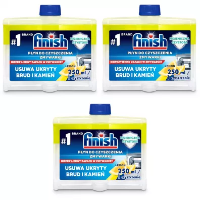 Finish Pyn do czyszczenia zmywarki czycik Lemon zestaw 3 x 250 ml