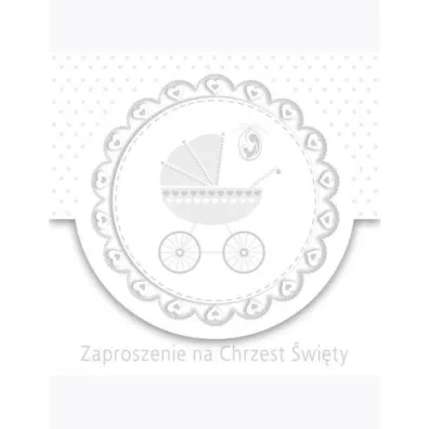 Zaproszenie kwadrat ZKW 120x120 Chrzest nr 56257 Dzieci�ce - Baby, Ch�opiec, Dziewczynka, Srebrne, T�oczenie