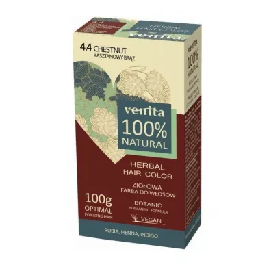 Venita Herbal Hair Color zio�owa farba do w�os�w 4.4 Kasztanowy Br�z 100 g