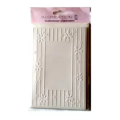 Galeria Hobby Karty t�oczone + koperty creme 5 szt.