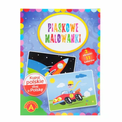 Piaskowe malowanki. Auto i Rakieta Alexander