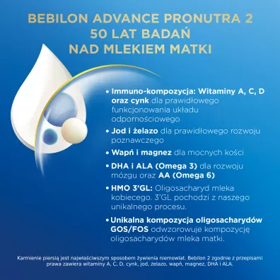 Bebilon 2 Advance Pronutra Mleko nastpne po 6. miesicu 1 kg