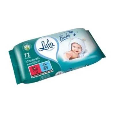 Lula Baby Chusteczki nawil�ane z dodatkiem aloesu 72 szt.