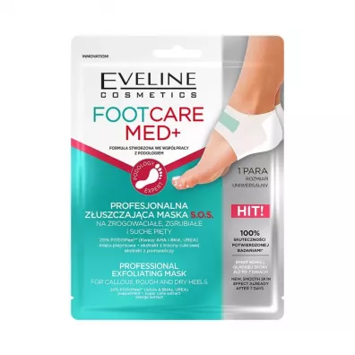 Eveline Cosmetics Profesjonalna z�uszczaj�ca maska p�achtowa S.O.S na pi�ty