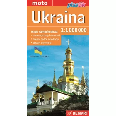 Ukraina 1:1000000 mapa samochodowa plastik
