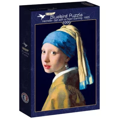 Puzzle 1000 el. Dziewczyna z per��, Vermeer Bluebird Puzzle