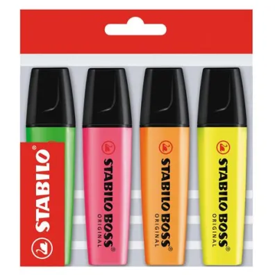 Stabilo Zakre�lacz Boss etui 4 szt.