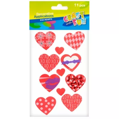 Craft with Fun Ozdoby dekoracyjne piankowe. Serca