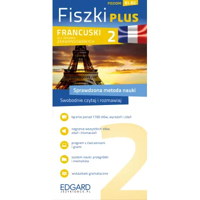 Fiszki plus. Francuski dla �rednio zaawansowanych. Poziom B1-B2 - Wojciech Red W�sowicz