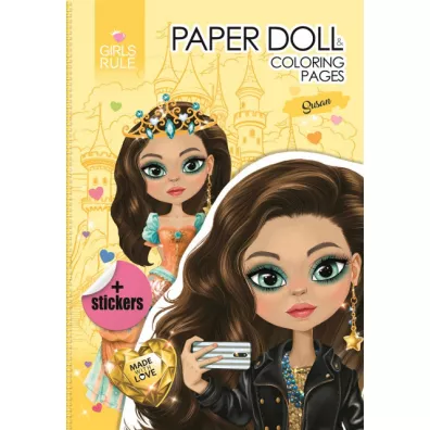 Papierowa lalka do wycinania z naklejkami Susan Fresh