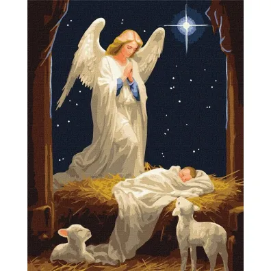 Ideyka Malowanie po numerach - Pod opiek� anio�a 40x50cm