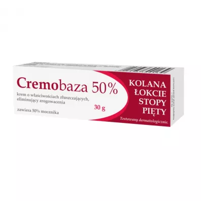 Cremobaza 50% Mocznika krem o w�a�ciwo�ciach z�uszczaj�cych eliminuj�cych zrogowacenia 30 g