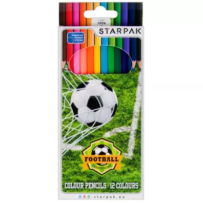 Starpak Kredki o��wkowe Football 12 szt.