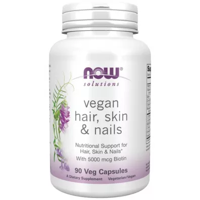 Now Foods Vegan Hair, Skin & Nails - W�osy, Sk�ra i Paznokcie Suplement diety 90 kaps.