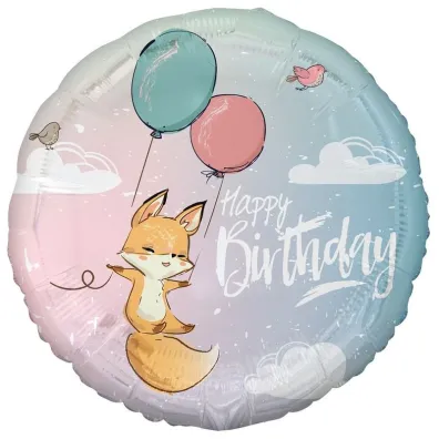 Godan Balon foliowy Lisek Happy Birthday 45cm