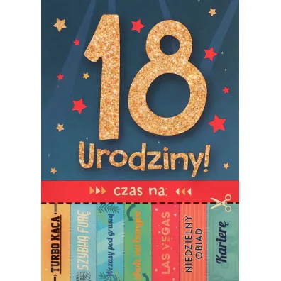 Karnet okazjonalny B6 z kopert� 18 Urodziny PAN DRAGON KB6-1860