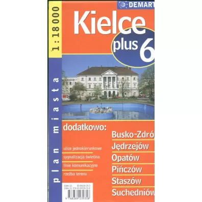 Kielce +6. Plan miasta w skali 1:18 000
