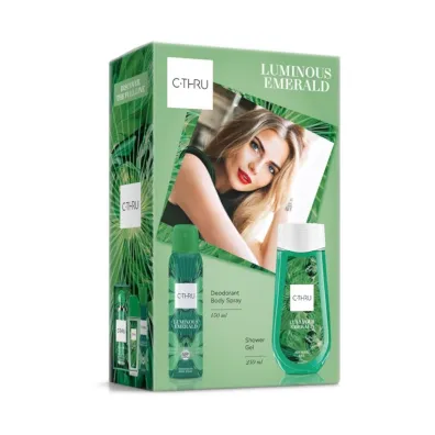 C-Thru Luminous Emerald Zestaw kosmetyk�w: �el pod prysznic + Dezodorant 250 ml + 150 ml