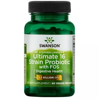 Swanson Ultimate 16 Strain Formula Fos - suplement diety 60 kaps.