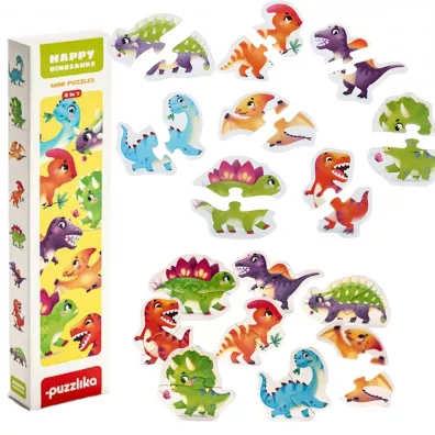 Puzzle szcz�liwe dinozaury Cubika