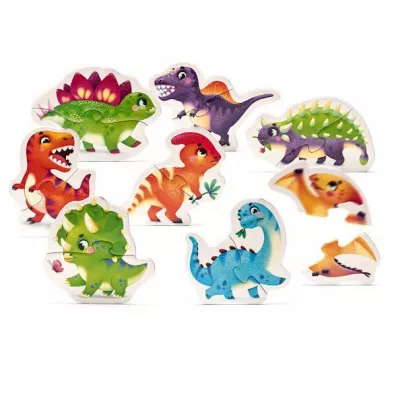 Puzzle szcz�liwe dinozaury Cubika