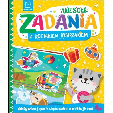 Weso�e zadania z kociakiem bystrzakiem. Aktywizuj�ca ksi��eczka z naklejkami 4 - Katarzyna  �anocha