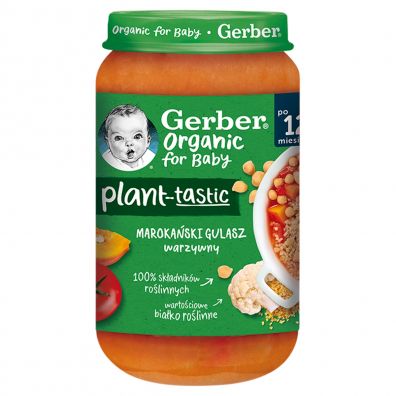 Gerber Organic Plant-tastic Obiadek marokaski gulasz warzywny dla dzieci po 12 miesicu 250 g Bio