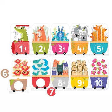 Puzzle z dziurk 30 el. Pocig do liczenia Bright Junior Media
