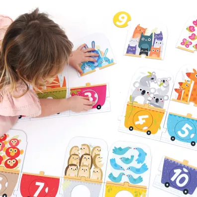 Puzzle z dziurk 30 el. Pocig do liczenia Bright Junior Media